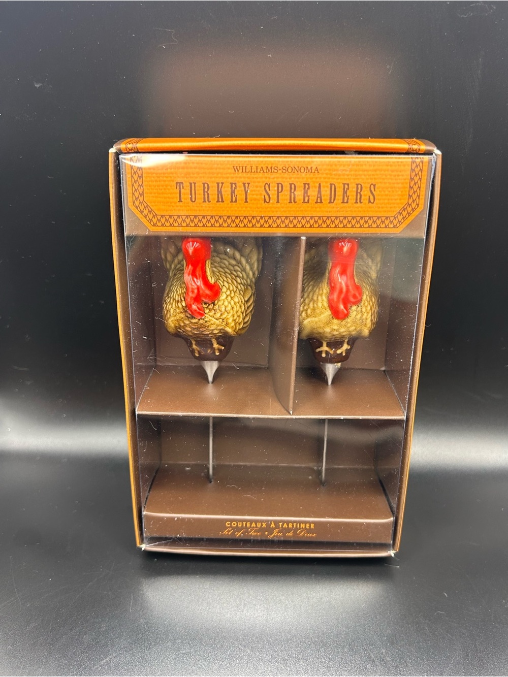 William Sonoma Turkey Spreaders, Thanksgiving Holiday Decor New Old Stock